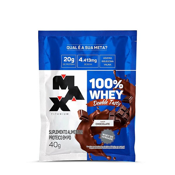 100% Whey Double Tasty 40g Max Titanium Dose Única