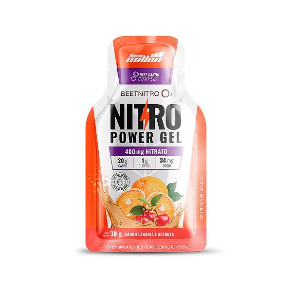 Nitro Power Gel 30g Laranja com Acerola New Millen