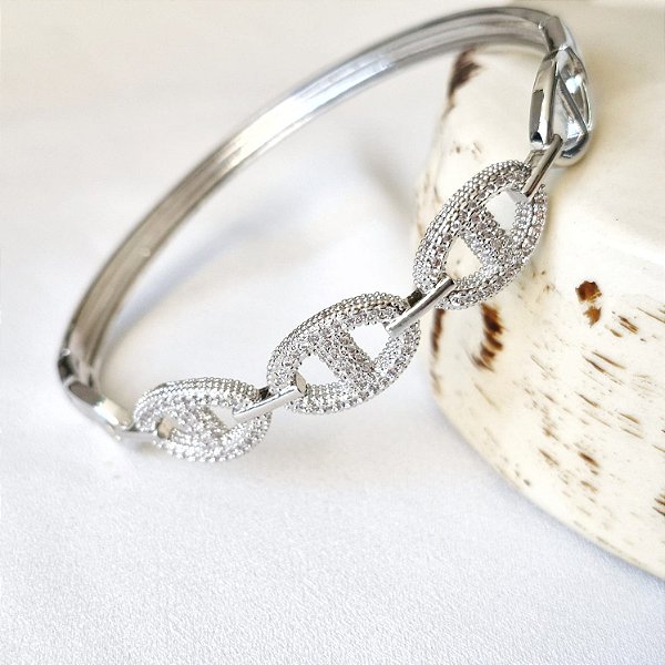 Pulseira Lana Aro Prateada