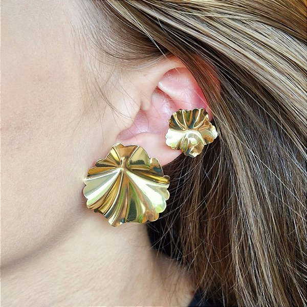 Brinco e Piercing Fake Essenza Dourado