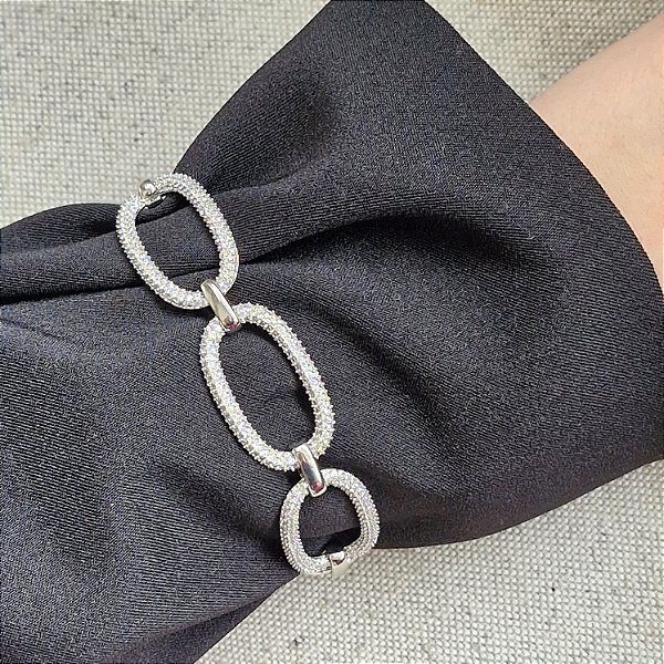 Bracelete Elo Ícone Prateado