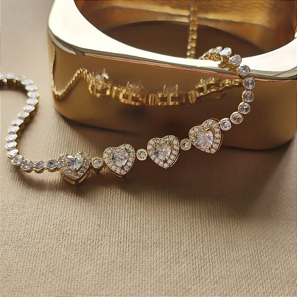 Conjunto Riviera Love Glow Dourado