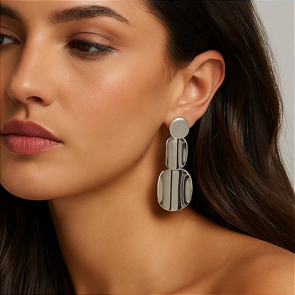 Brinco Maxi Block Prateado