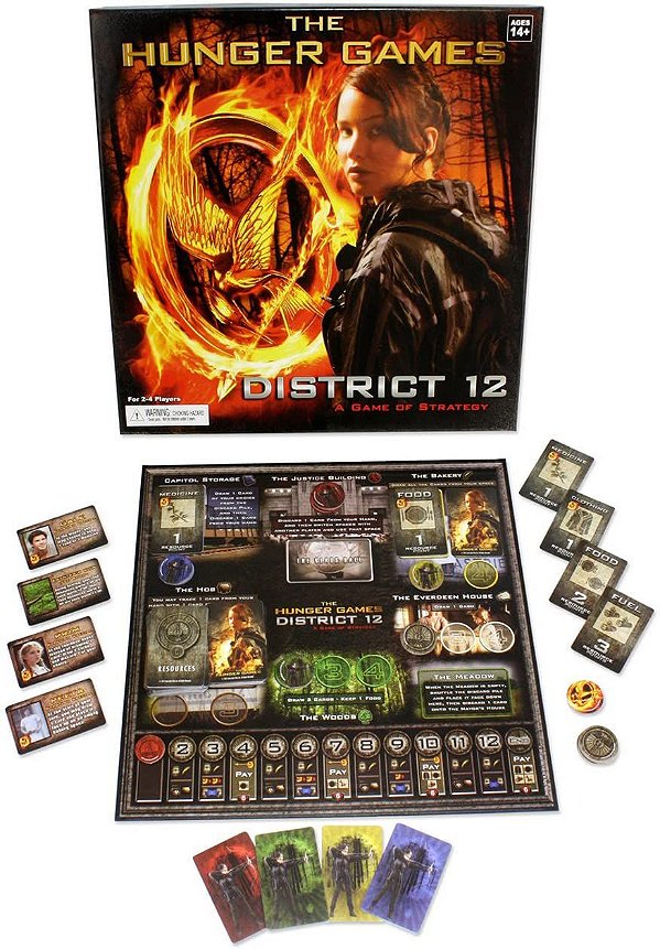 (USADO - CAIXA AVARIADA) The Hunger Games: The District 12 - Jogo de Estratégia (Importado)