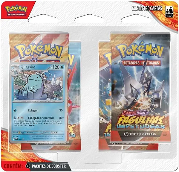 Pokémon TCG - Blister Quádruplo - Fagulhas Impetuosas(Cartas Colecionáveis)