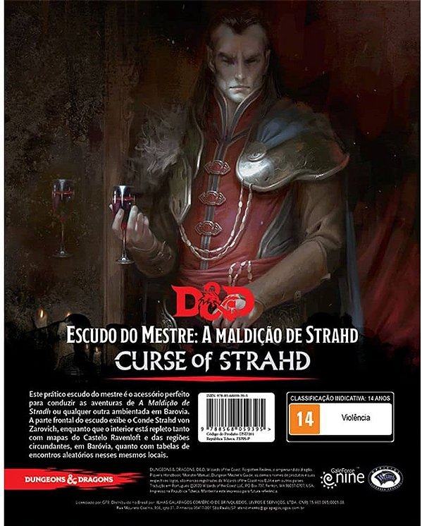 Dungeons & Dragons (5e) - Escudo do Mestre: A Maldição de Strahd(PT-BR)