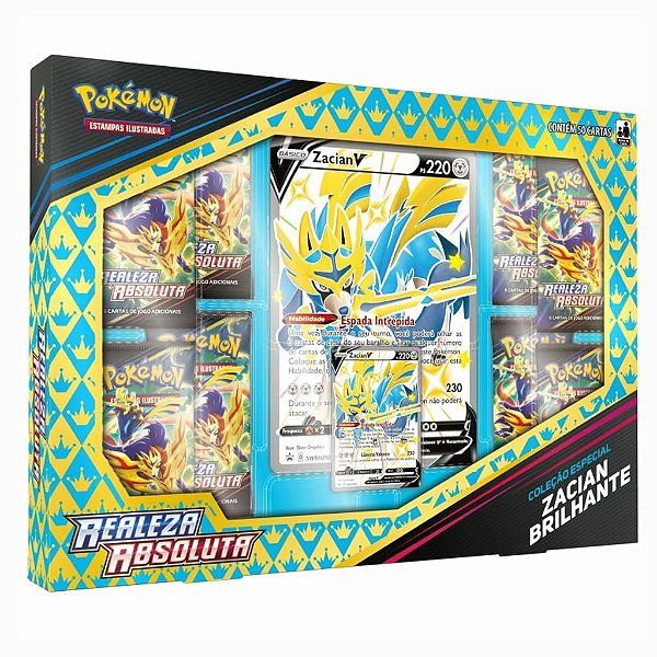 Pokémon TCG - Realeza Absoluta - Box Coleção Zacian Brilhante