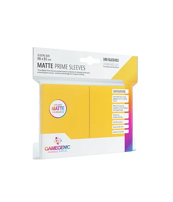 Gamegenic Matte Prime Sleeves Amarelo