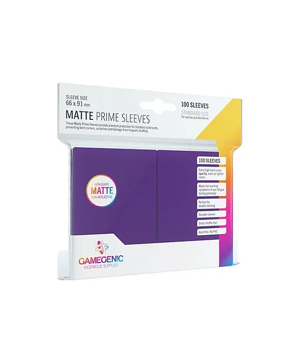 Gamegenic Matte Prime Sleeves Roxo