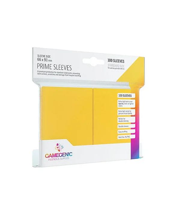 Gamegenic Prime Sleeves Amarelo