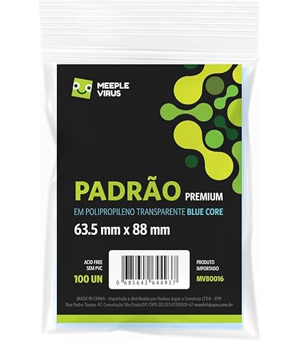 Sleeves MeepleVirus Padrão Perfect Size Side-Load
