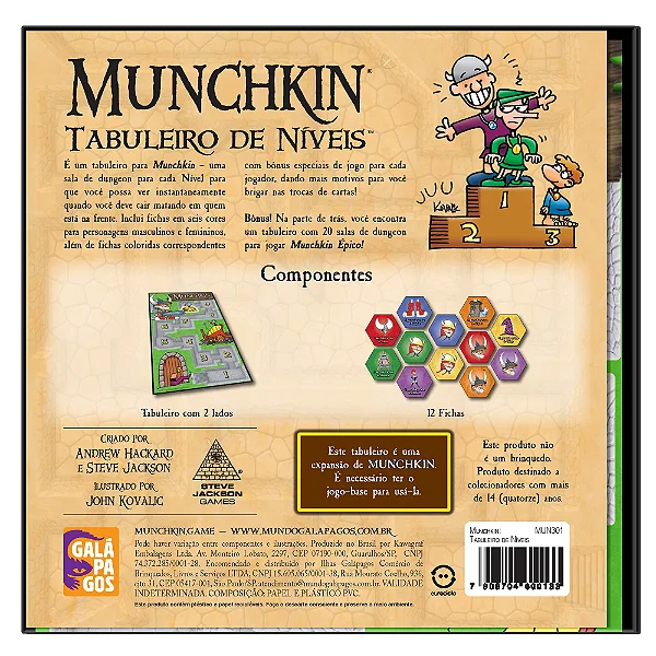 Munchkin Tabuleiro de Niveis (Expansão) - Galápagos