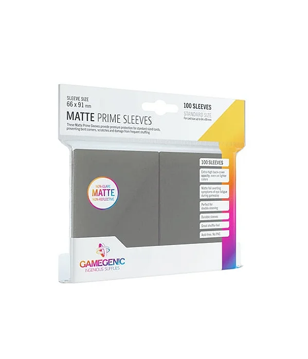 Gamegenic: Matte Prime Sleeves (Cinza Escuro)