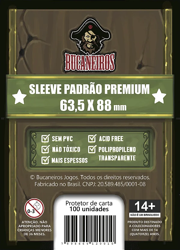 Sleeves Padrão Premium Bucaneiros