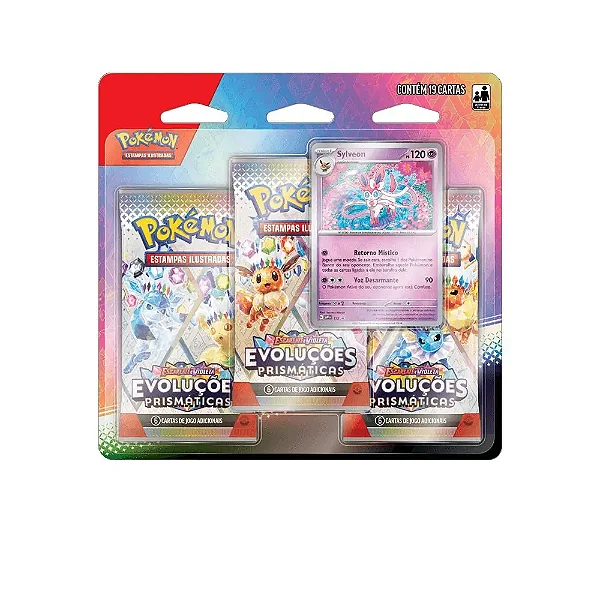 Pokémon TCG: Evoluções Prismáticas - Blister Triplo Carta Promocional:Sylveon