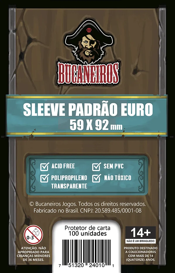 Sleeves Bucaneiros EURO 59x92