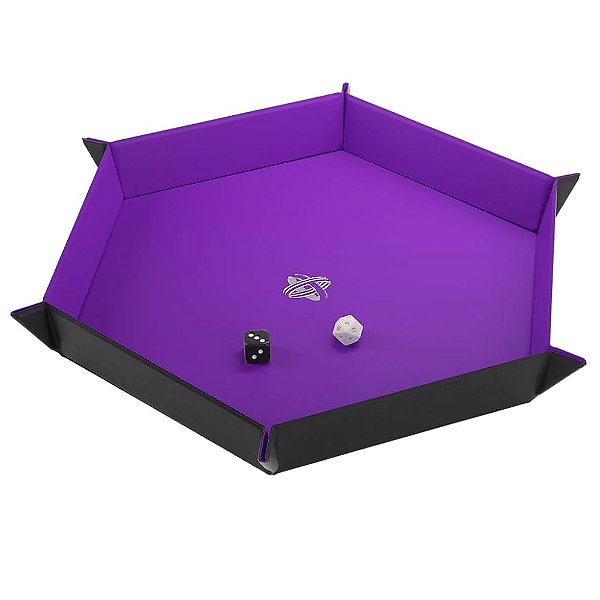 Gamegenic: Magnetic Dice Tray - Hexagonal Preto / Roxo