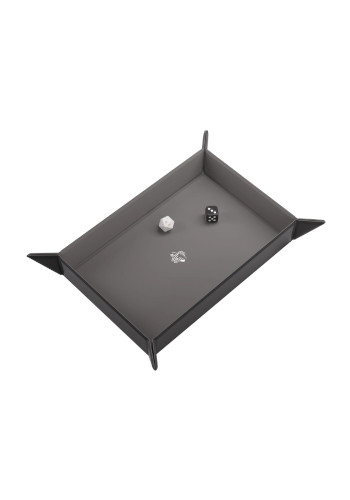 Gamegenic: Magnetic Dice Tray - Retangular Preto / Cinza