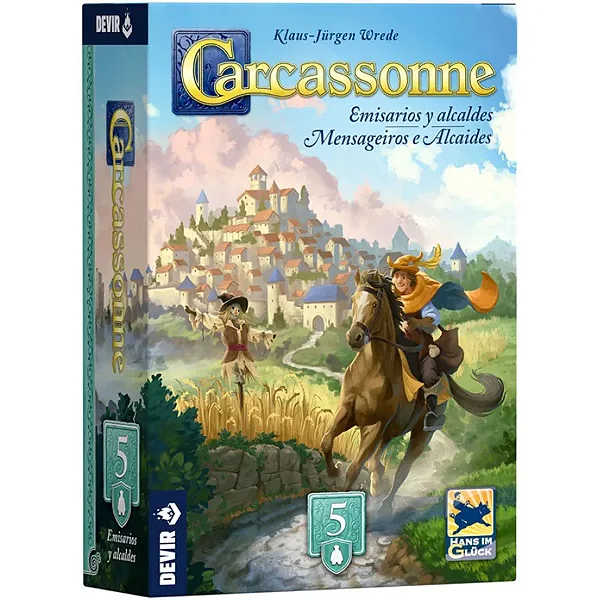 Carcassonne Expansão 5 - Mensageiros e Alcaides - Nova Edição - Devir