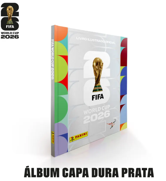 Copa Do Mundo 2026 - Álbum Capa Dura Prata - FIFA WORLD CUP 2026™️