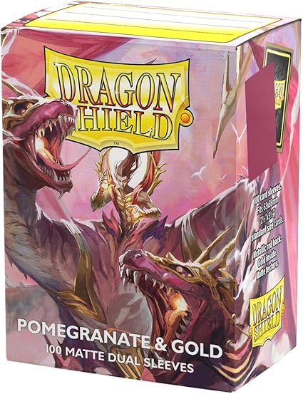 Dragon Shield - Standard Dual Matte - Promegranate & gold (100 un)