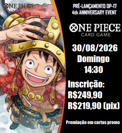 EVENTO - Pré-Lançamento - One Piece TCG - The World's Strongest Warrior (OP17)