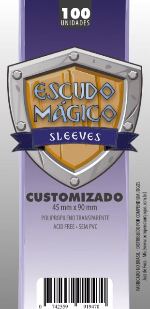 Sleeve Escudo Magico Customizado 45x90mm