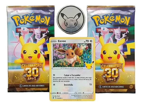 Pokemon TCG - Celebração de 30 Anos - Blister duplo com moeda