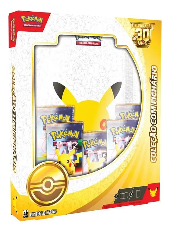 Pokemon TCG - Celebração de 30 Anos - Box com Fichário