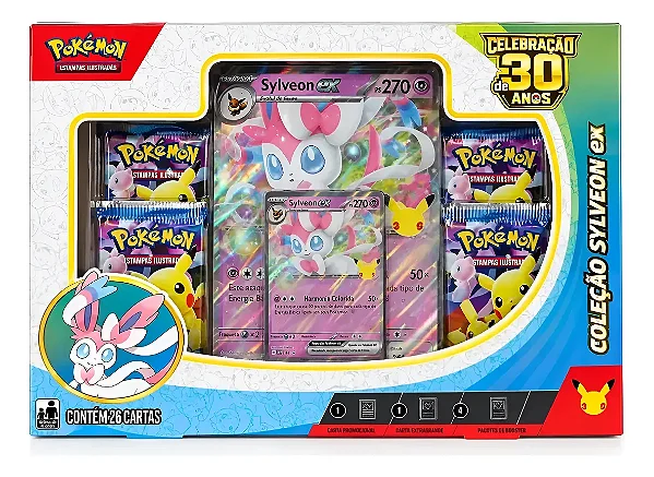 Pokemon TCG - Celebração de 30 Anos - Coleção:Sylveon Ex