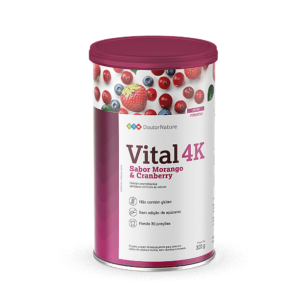 Vital 4k sabor Morango & Cranberry - 300g