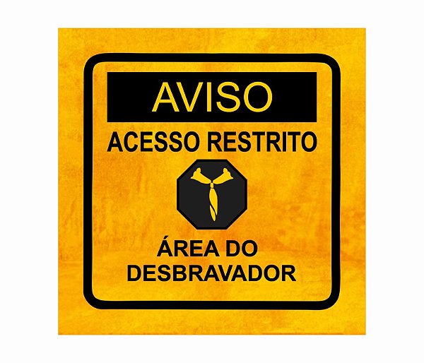 PLACA ÁREA DBV (AVISO OCTOGONO)