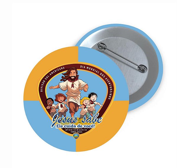 BOTOM DIA DO AVENTUREIRO (FUNDO AZUL E AMARELO)