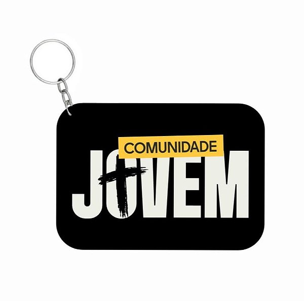 CHAVEIRO COMUNIDADE JOVEM ( FUNDO PRETO )