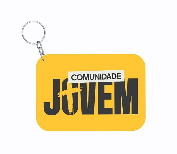 CHAVEIRO COMUNIDADE JOVEM ( FUNDO AMARELO )