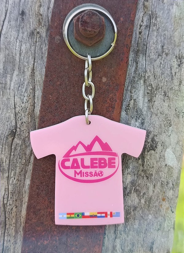 CHAVEIRO MISSÃO CALEBE ROSA CLARO