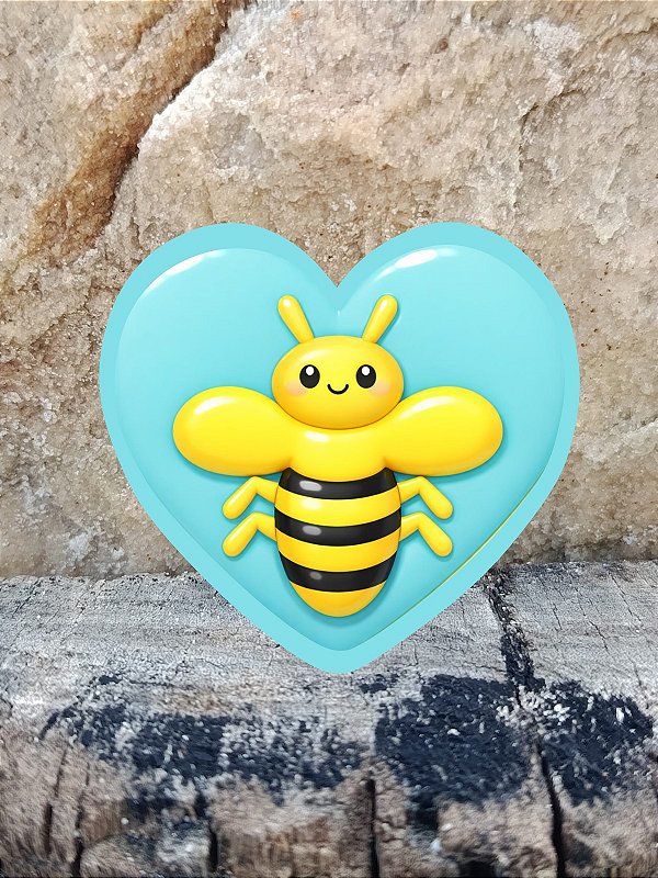 PIN CROCS CORAÇÃO CLASSE ABELHINHA