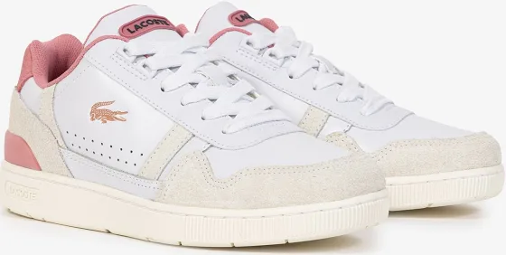 Tênis Lacoste T Clip Rosa e Branco