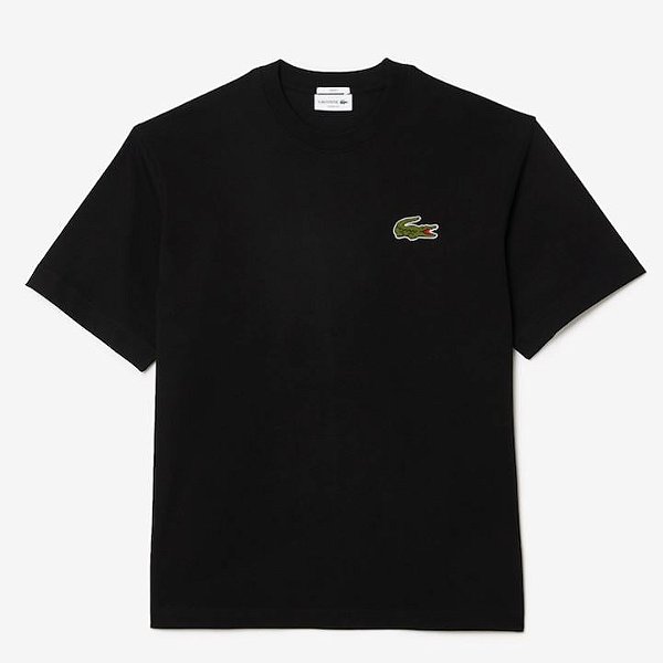 Camiseta Lacoste Big Croc 2025 - Preto