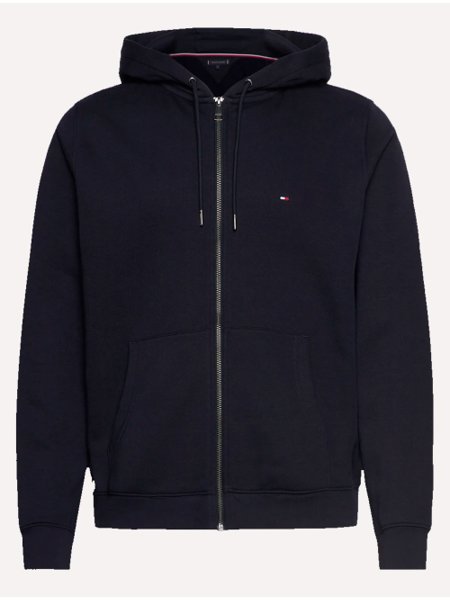 Moletom Tommy Hilfiger Masculino Flag Logo Zip-Through Hoody Azul Marinho