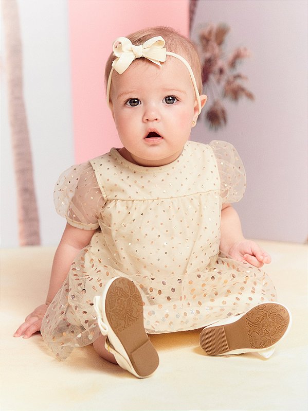 Tule Vestido Dourado De CrianÇa Vestido Infantil Dourado Vestido
