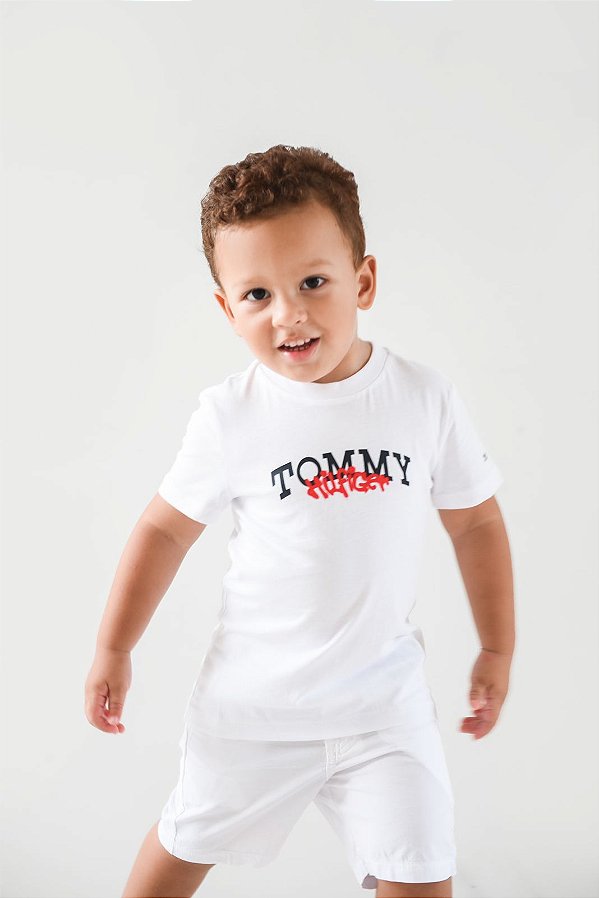 Camiseta Infantil Branca - Tommy Hilfiger - Alecrim Kids