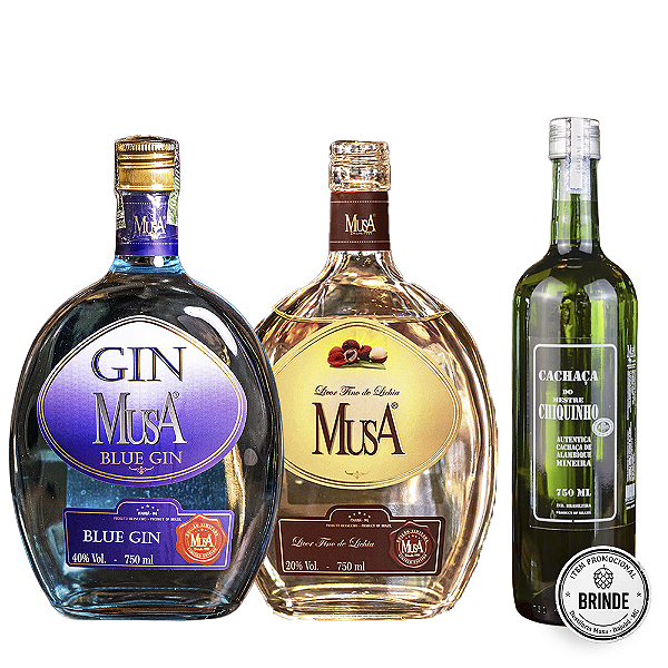 Kit Gin & Lichia MusA — Gin Blue + Licor de Lichia + Brinde Chiquinho