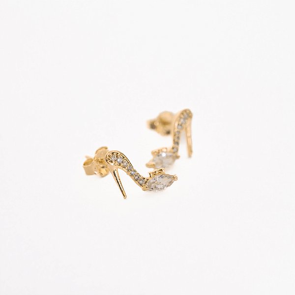 Brincos Salto Alto Banhado Ouro 18k
