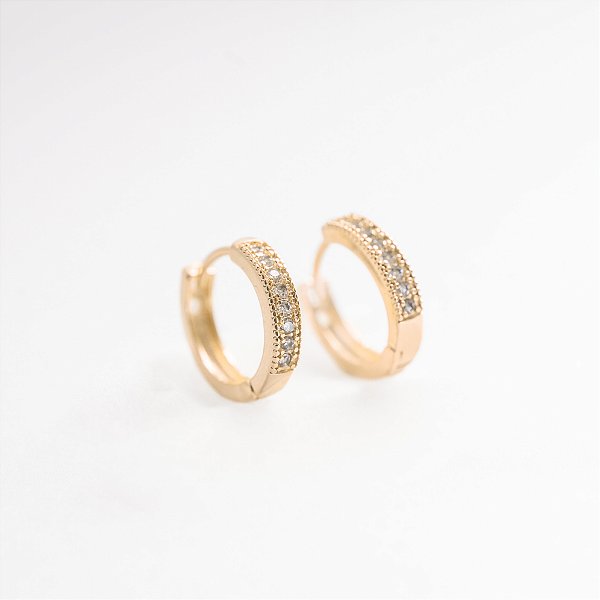 Brincos Argola Monalisa Banhado Ouro 18k