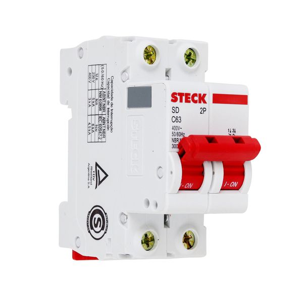Disjuntor Din Bipolar 63A - Steck