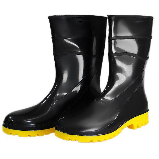 Bota Preta Sola Amarela 43