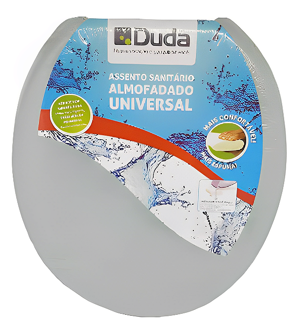 Assento Sanitario Almofadado Duda - Cinza Claro