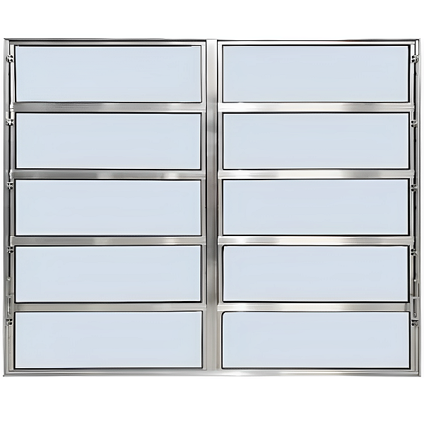 Vitro 100x150 - Aluminio Brilhante - Modelo Janela Basculante
