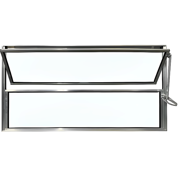 Vitro 40x80 - Aluminio Brilhante - Modelo Janela Basculante